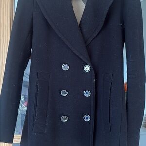 Burberry Black Pea Coat